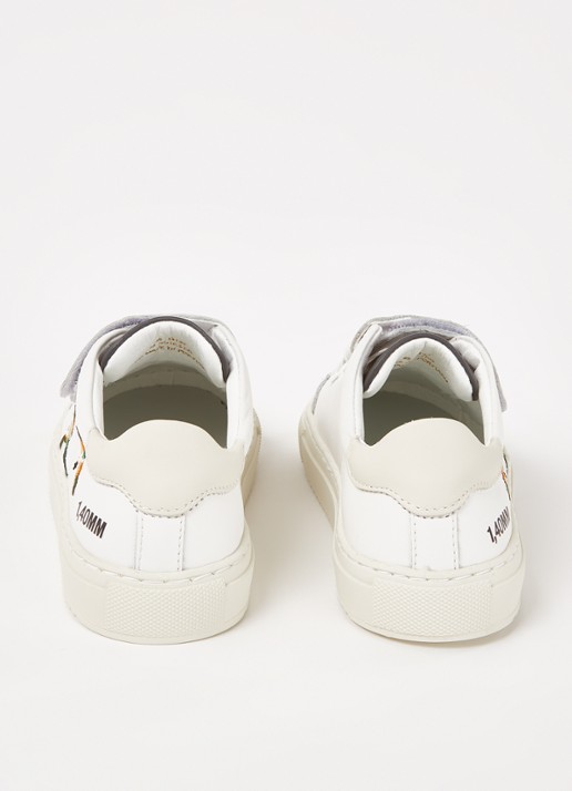 Axel Arigato Clean 90 sneaker van leer met borduring - detail wit