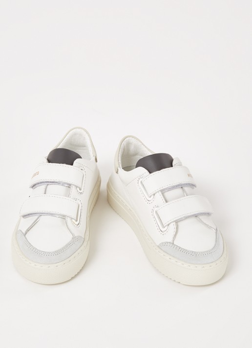 Axel Arigato Clean 90 sneaker van leer met borduring - voorkant 4 wit
