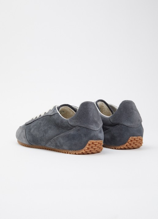 Axel Arigato Daze Runner sneaker van suède met logo - achterkant 2 donkergrijs