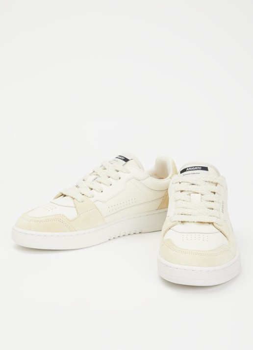 Axel Arigato Dice Lo sneaker van leer met suède details - detail 2 lichtgeel