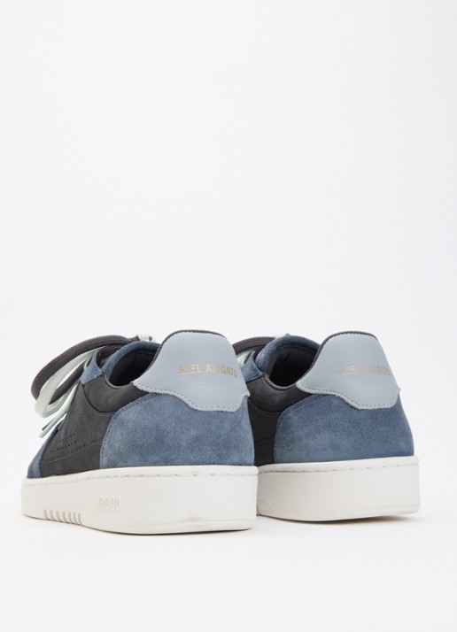 Axel Arigato Dice Lo sneaker van nubuck met suède details - achterkant 4 staalblauw
