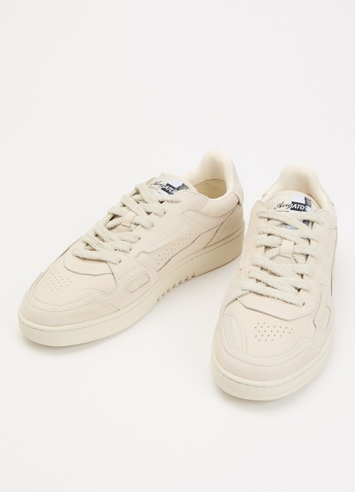 Axel Arigato Dice Patchwork sneaker van nubuck met logo - detail 2 beige