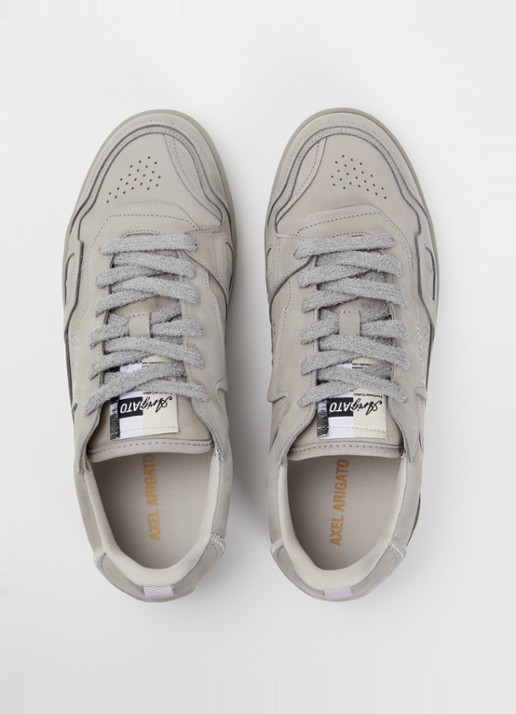 Axel Arigato Dice Patchwork sneaker van nubuck met logo - detail 4 grijs