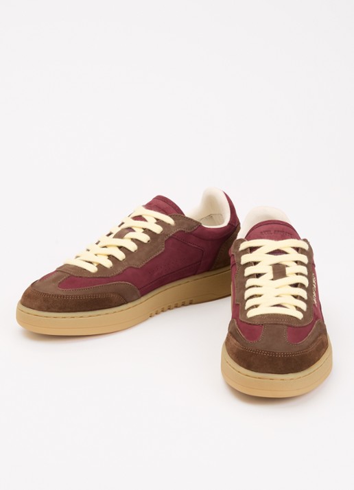 Axel Arigato Dice T-Toe sneaker van nubuck met suède details - detail 3 bordeauxrood
