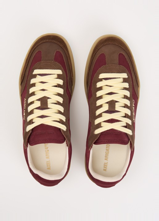 Axel Arigato Dice T-Toe sneaker van nubuck met suède details - detail 4 bordeauxrood