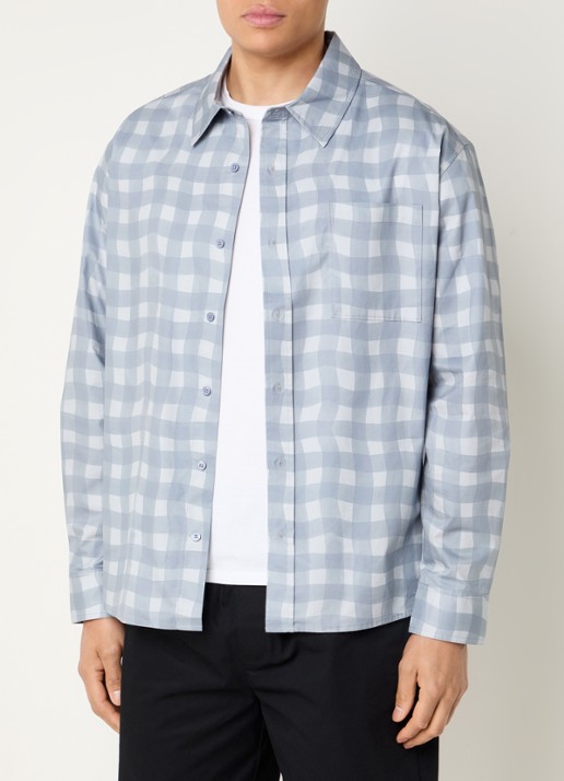 Axel Arigato Distort Gingham overhemd met ruitdessin
