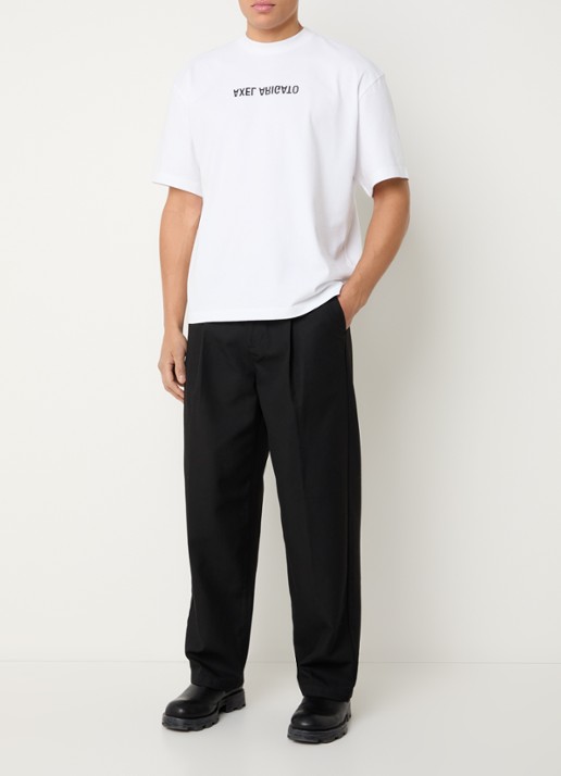 Axel Arigato Distort T-shirt met logoprint - voorkant 4 wit