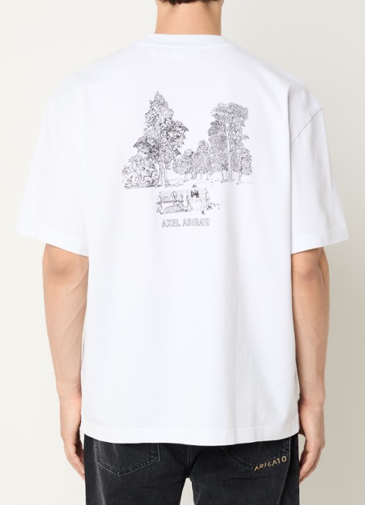 Axel Arigato Forest Sketch T-shirt met logo- en backprint