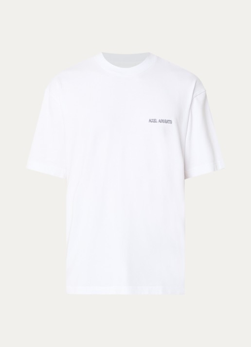 Axel Arigato Forest Sketch T-shirt met logo- en backprint - voorkant wit