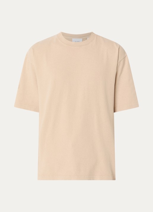 Axel Arigato Hayden T-shirt met logoborduring - voorkant 3 beige