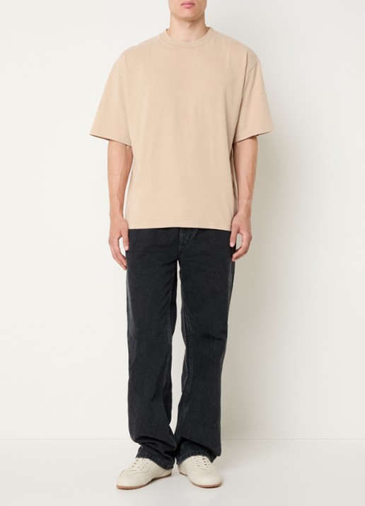 Axel Arigato Hayden T-shirt met logoborduring - voorkant 4 beige