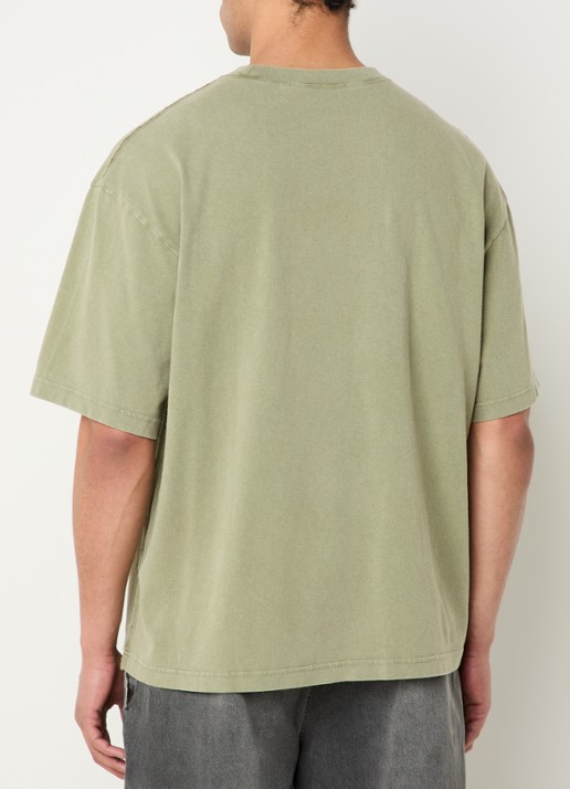Axel Arigato Honor T-shirt met logoborduring - achterkant 4 bronsgroen