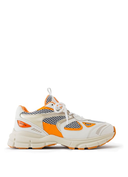 Axel Arigato Marathon Runner sneaker met kalfsleren details - voorkant orange