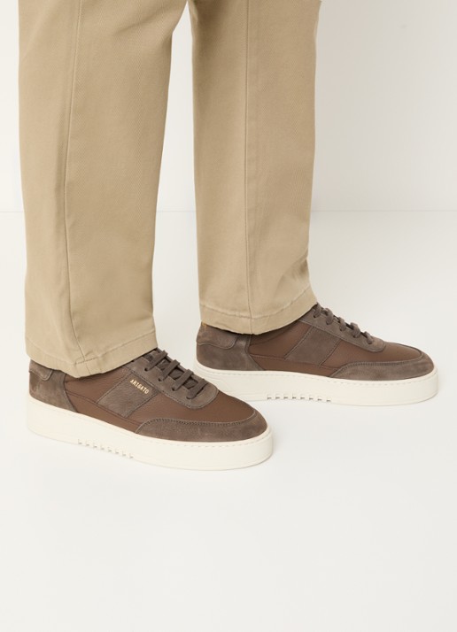 Axel Arigato Orbit Vintage sneaker van nubuck met leren details - voorkant 3 bruin