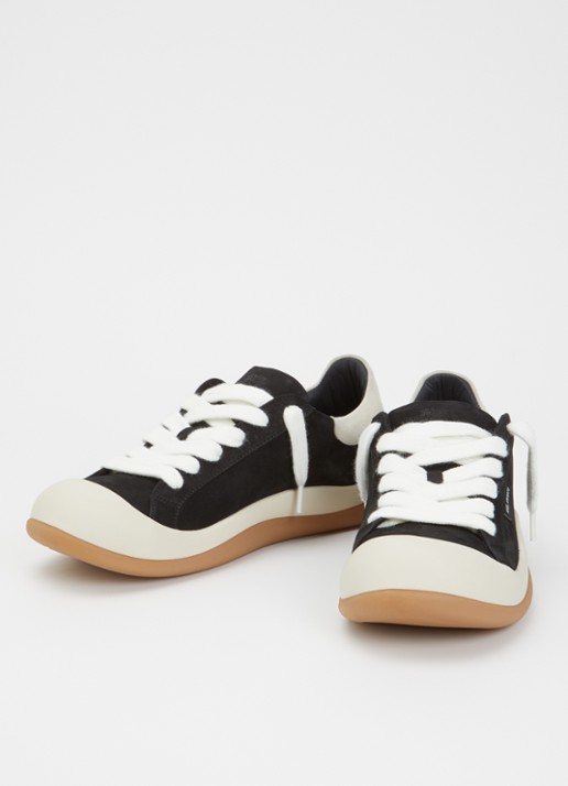 Axel Arigato Squish sneaker van nubuck met details van suéde  - detail zwart