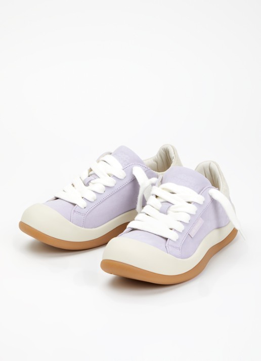 Axel Arigato Squish sneaker van nubuck met suède details - detail 3 lichtpaars
