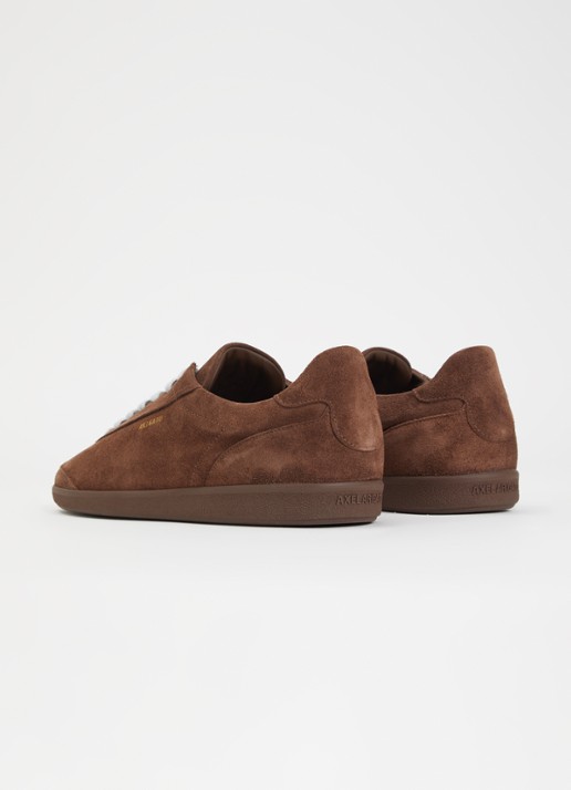 Axel Arigato Zane sneaker van leer met suède details - achterkant 5 donkerbruin