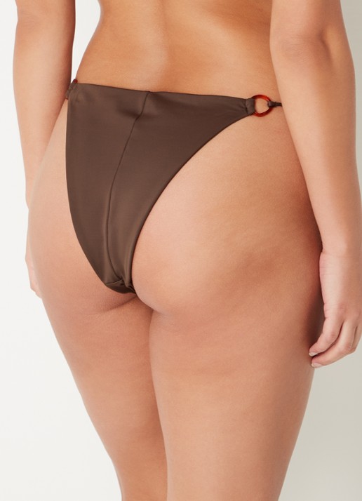 Aya Label The Athena bikinislip met print - achterkant 5 donkerbruin