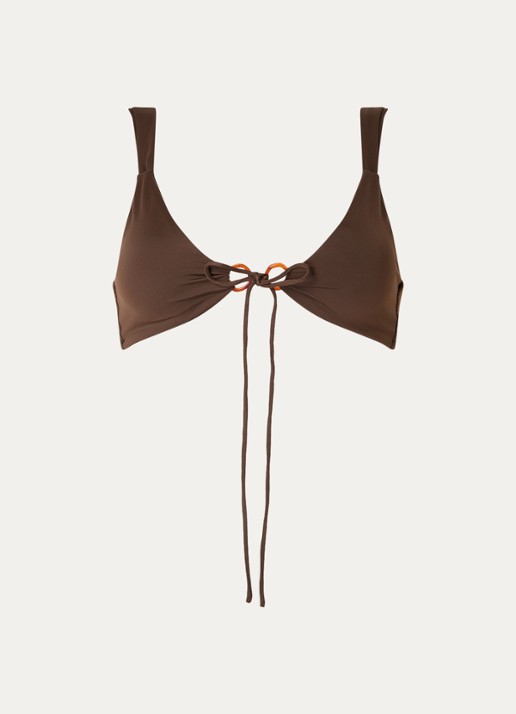 Aya Label The Athena bikinitop met uitneembare vulling - voorkant 4 donkerbruin