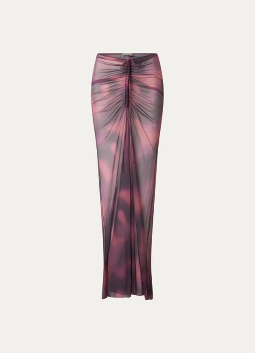 Aya Label The Athena maxi strandrok van mesh - voorkant 3 paars