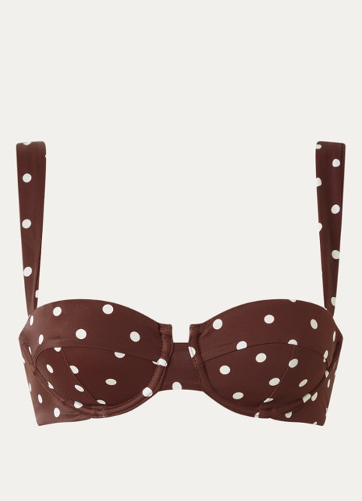 Aya Label The Clio balconette bikinitop met beugel en uitneembare vulling - voorkant 2 hazelnootbruin
