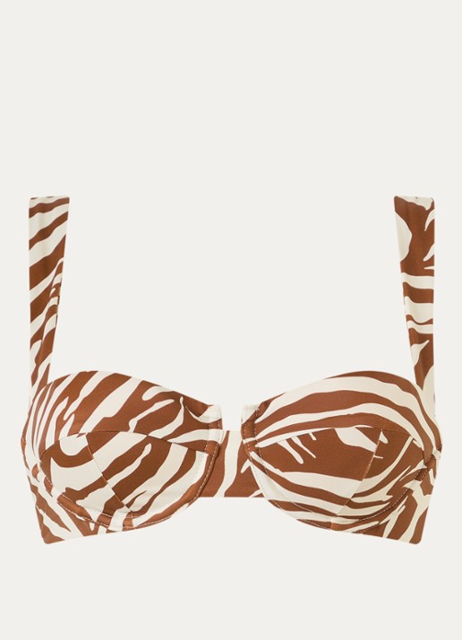 Aya Label The Clio balconette bikinitop met beugel en uitneembare vulling - voorkant 2 bruin