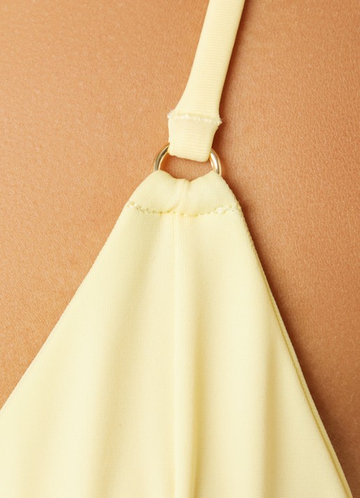 Aya Label The Melia triangel bikinitop met uitneembare vulling - detail 5 lichtgeel