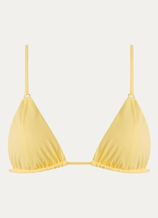 Aya Label The Melia triangel bikinitop met uitneembare vulling - voorkant lichtgeel