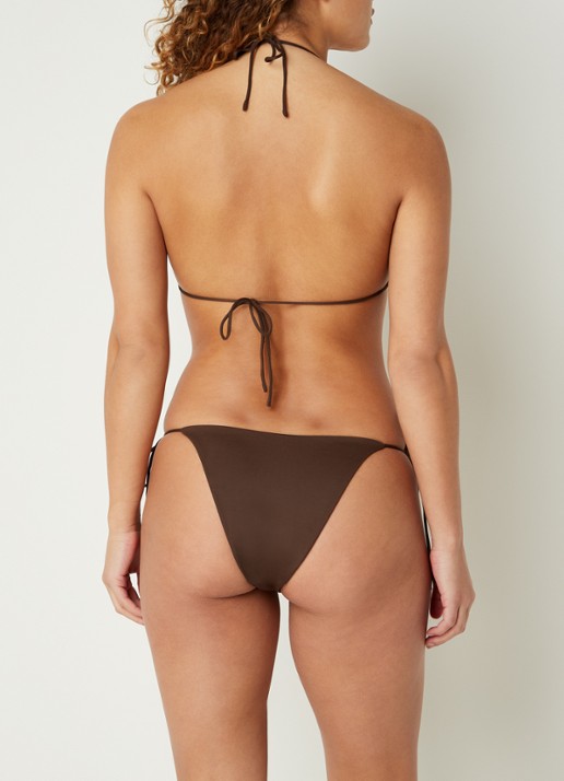 Aya Label The Selene triangel bikinitop met uitneembare vulling - achterkant 5 donkerbruin