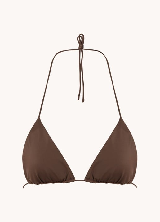 Aya Label The Selene triangel bikinitop met uitneembare vulling - voorkant 3 donkerbruin