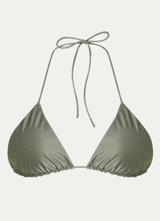 Aya Label The Selene triangel bikinitop met uitneembare vulling - voorkant 4 groen