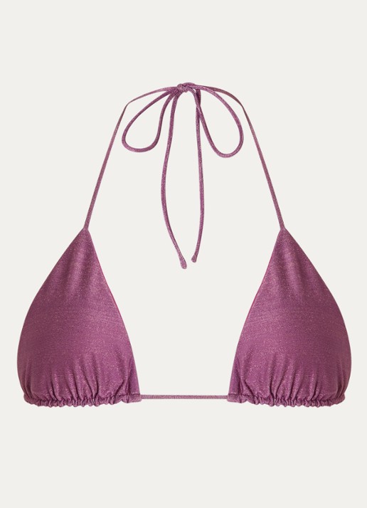 Aya Label The Selene triangel bikinitop met uitneembare vulling - voorkant 4 violet