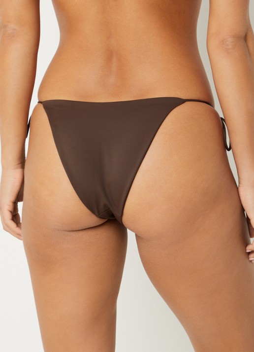 Aya Label The Thalassa brazilian bikinislip met kralendecoratie - achterkant 5 donkerbruin