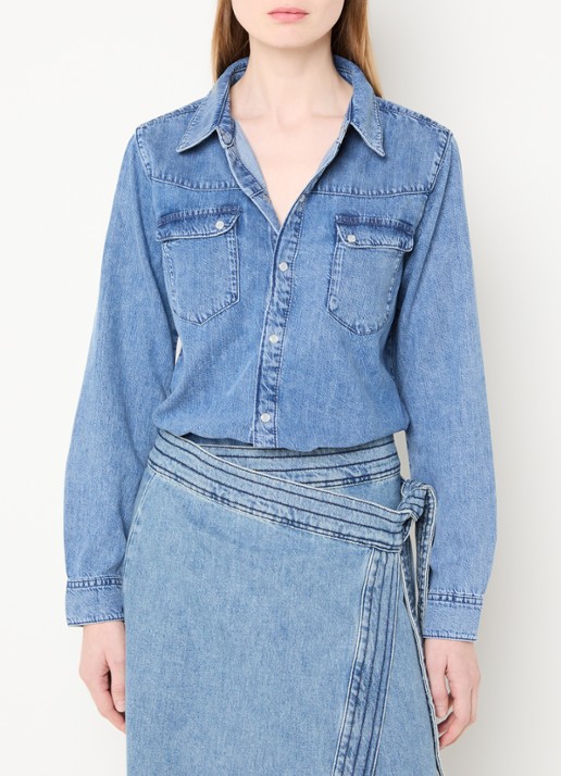 ba&sh Adali blouse van denim