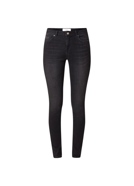 Ba&sh Aimi mid waist skinny jeans - voorkant 2 zwart