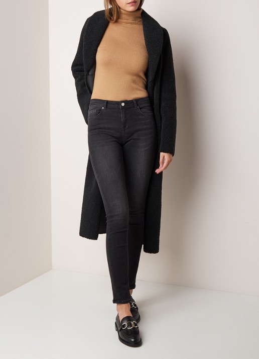 Ba&sh Aimi mid waist skinny jeans - voorkant 3 zwart
