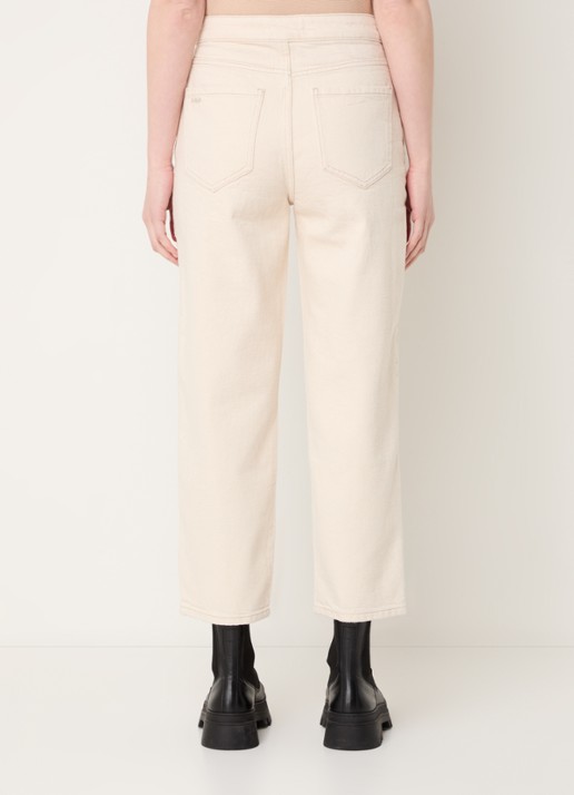 ba&sh Aimmer high waist cropped slim fit jeans met gekleurde wassing - achterkant 4 creme