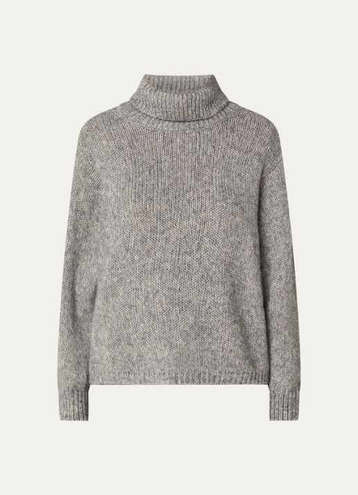 ba&sh Alovie trui in alpaca wolblend - voorkant 3 grijs