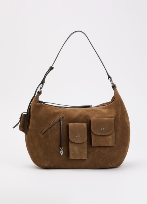ba&sh Arya M crossbodytas van suède