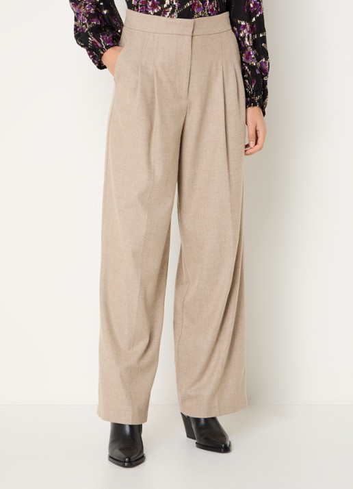ba&sh Bedwin high waist wide fit pantalon met steekzakken