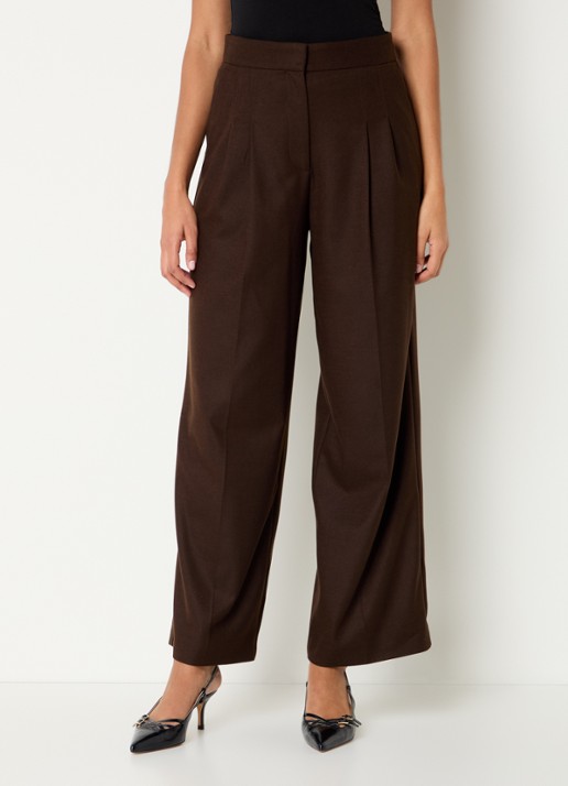 ba&sh Bedwin high waist wide fit pantalon met steekzakken