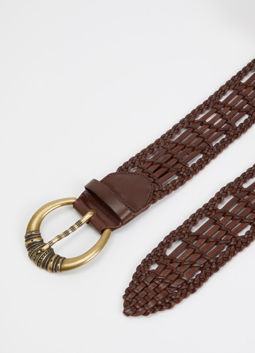 ba&sh Blemence riem van leer - detail 2 bruin