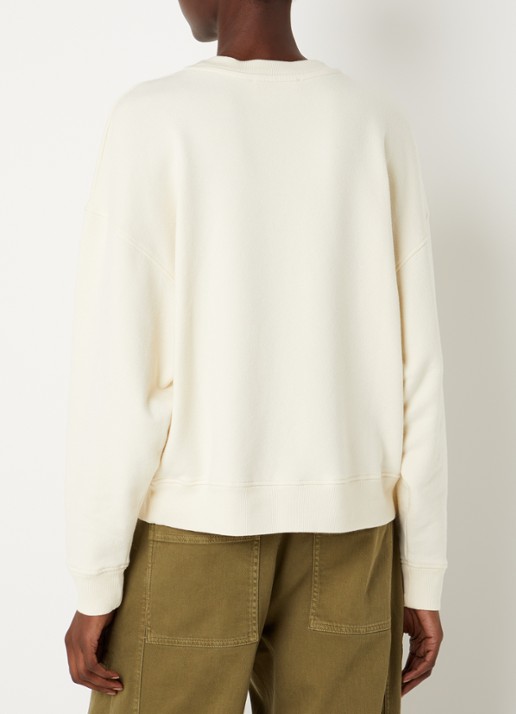 ba&sh Brad sweater met logo - achterkant 3 gebroken wit
