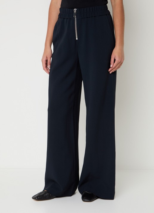 ba&sh Carlos high waist wide fit broek met steekzakken - detail 2 zwart