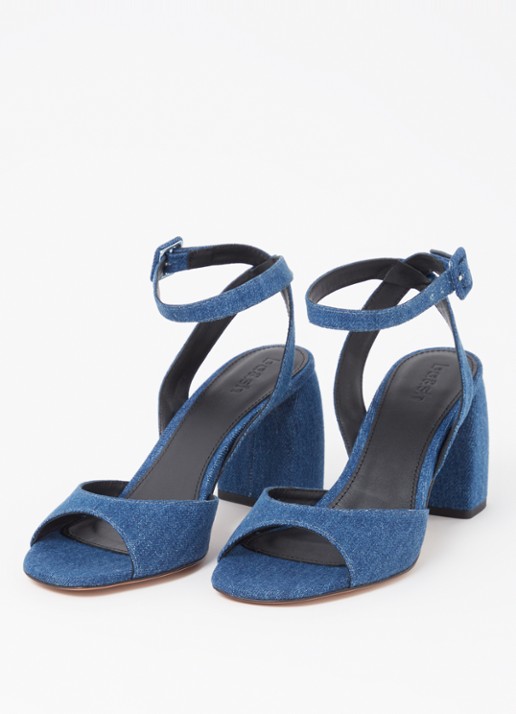 ba&sh Cassie sandalette van denim - detail 2 indigo