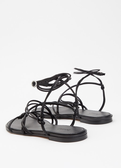 ba&sh Cegane sandaal van leer met metallic finish - achterkant 4 zwart