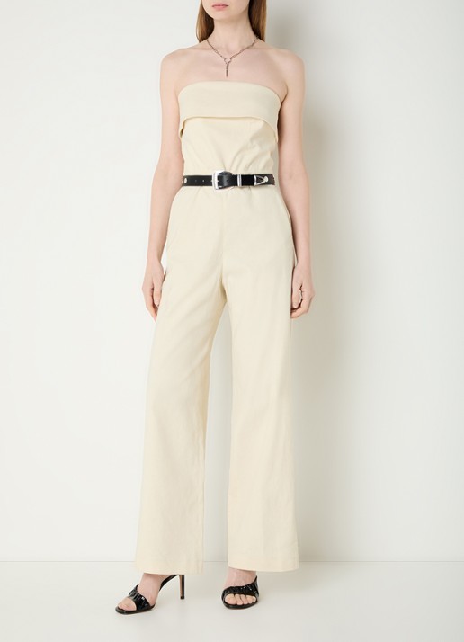 ba&sh Cenelia wide fit jumpsuit in linnenblend