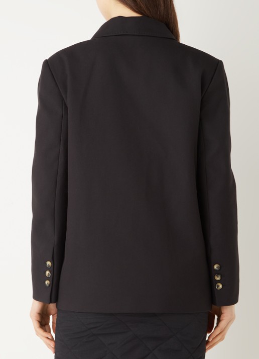 Ba&sh Cesar double-breasted blazer met paspelzakken - achterkant 4 zwart