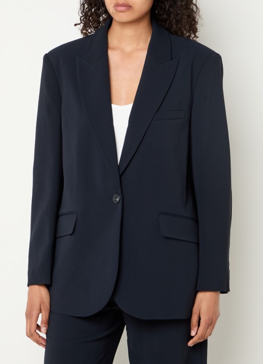 ba&sh Cetty blazer met klepzakken - detail 4 donkerblauw