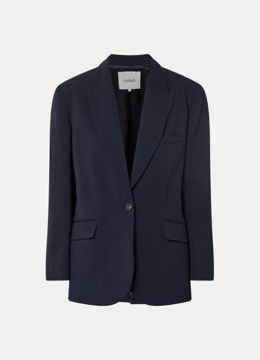 ba&sh Cetty blazer met klepzakken - voorkant 2 donkerblauw